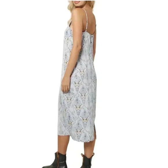 O’Neil Blue Satin Slip Dress - Picture 3 of 11